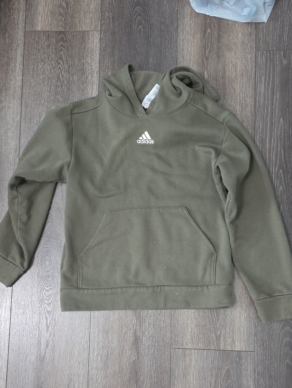 adidas Boy's Olive Green Crewneck Hoodie Sweatshirt